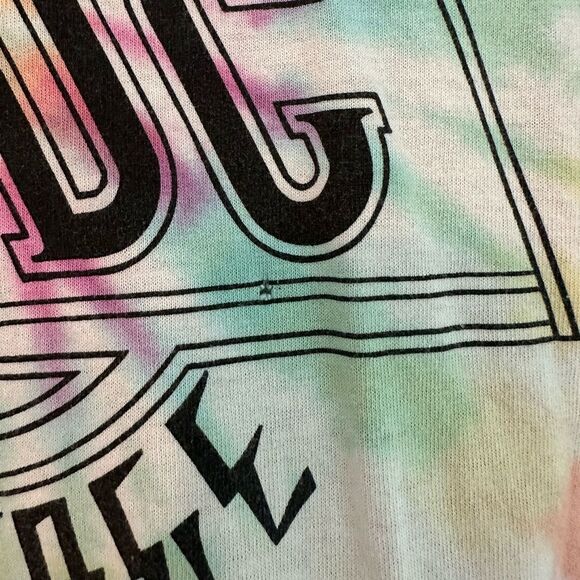 Forever 21 AC/DC wide cropped multicolored tee (S) - Picture 3 of 4